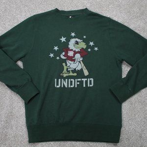 Undefeated Sweatshirt Men Small Green Eagle L/S Pullover Crewneck Sweater UNDFTD
